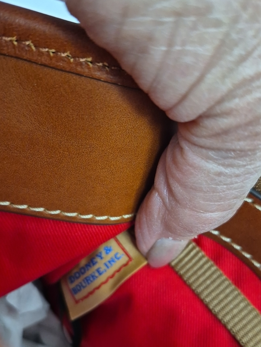 Dooney & Bourke Brown Suede Satchel with Tan Leather Trim Nwt Perry Satchel - Picture 15 of 16